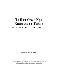 Te Hau Ora O Nga Kaumatua O Tuhoe