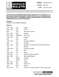 This Bulletin Supersedes Service Bulletins 08-030-06, Dated July 12, 2006, Which Should Be Removed from Your Files