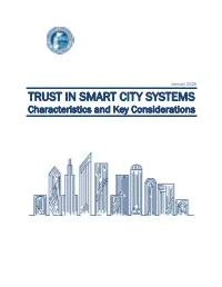 Trust in Smart City Systems