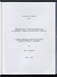University of Nevada Reno Determination of Timing Of