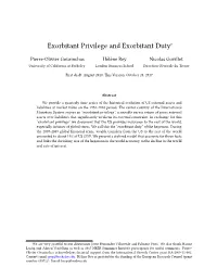 Exorbitant Privilege and Exorbitant Duty∗