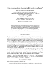 Fast Computation of Generic Bivariate Resultants∗