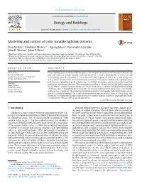 Modeling and Control of Color Tunable Lighting Systems