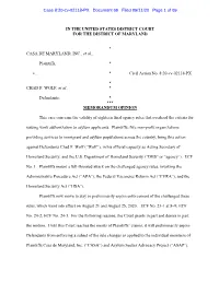 Preliminary Injunction and So It Would Not Contest This Court’S Power to Issue Such a Stay After the Effective Date of the Challenged Rules