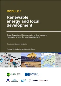Renewable Energy and Local Development