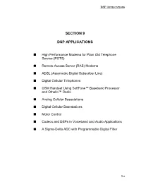 Section 9: DSP Applications