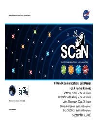 V-Band Communications Link Design for a Hosted Payload September 9