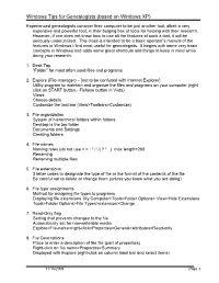 Windows Tips for Genealogists (Based on Windows XP)