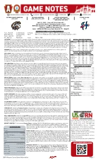 2019 Altoona Curve Game Information Page 1 2019 CURVE MEDIA GUIDE