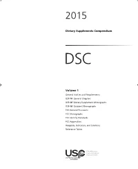 Dietary Supplements Compendium Volume 1