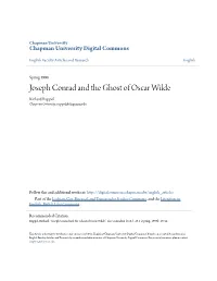 Joseph Conrad and the Ghost of Oscar Wilde Richard Ruppel Chapman University, Ruppel@Chapman.Edu