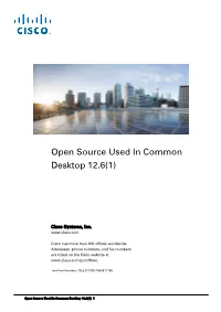 Open Source Used in Common Desktop 12.6(1)