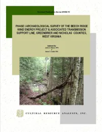 Phase I Archaeological Survey Report Summarizing the Results of Tasks 1-5