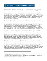 Shared Mobility Overview
