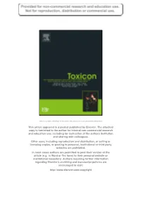 This Article Appeared in a Journal Published by Elsevier. the Attached
