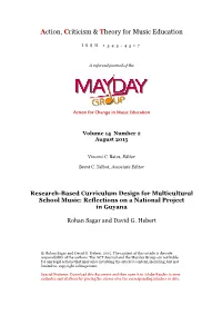 Based Curriculum Design for Multicultural School Music: Reflections on a National Project in Guyana