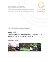 Cape Cod Transportation Improvement Program (TIP) Federal Fiscal Years 2013–2016