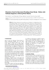 Diversion Canal to Decrease Flooding (Case Study : Kebon Jati- Kalibata Segment, Ciliwung River Basin)