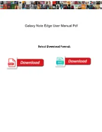 Galaxy Note Edge User Manual Pdf