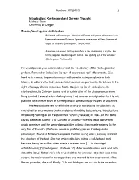 Konturen VII (2015) 1 Introduction: Kierkegaard and German