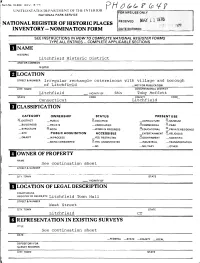 National Register of Historic Places Inventory - Nomination Form Date Entered
