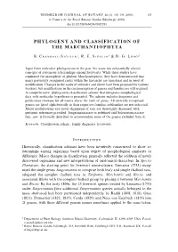 Phylogeny and Classification of the Marchantiophyta
