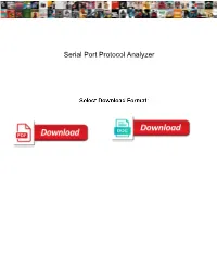 Serial Port Protocol Analyzer