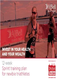 12-Week Sprint Training Plan for Newbie Triathletes
