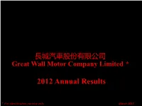 2012 Annual Results
