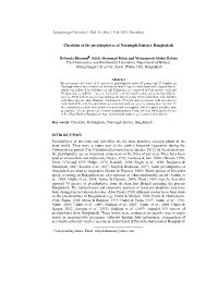 Checklist of the Pteridophytes of Narsingdi District, Bangladesh