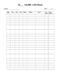 CQWE Contest Packet