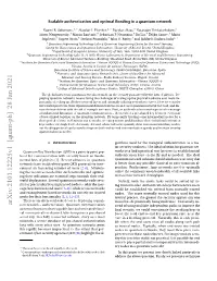 Scalable Authentication and Optimal Flooding in a Quantum Network