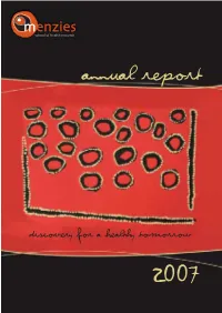 2007 Annual Report – My Second As Menzies Director