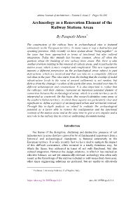 Archaeology As a Renovation Element of the Railway Stations Areas