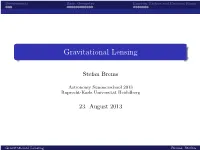 Gravitational Lensing