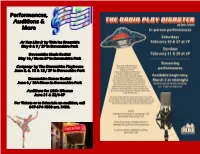 Performances, Auditions & More
