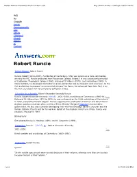 Robert Runcie Definition from Answers.Com