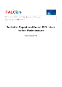 Technical Report on Different RLV Return Modes' Performances