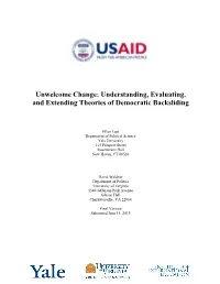 Understanding, Evaluating, and Extending Theories of Democratic Backsliding