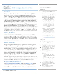 USPS: Saving an Essential Service Center Forward Basics May 2020