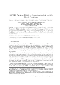 An Array DBMS for Simulation Analysis and ML Models Predictions