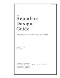 Beamline Design Guide