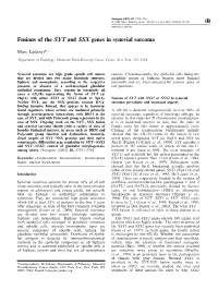 Fusions of the SYT and SSX Genes in Synovial Sarcoma