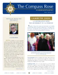 Lambeth 2020: President a Conversation with the Archbishop of Canterbury