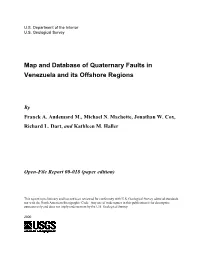 Map and Database of Quaternary Faults in Venezuela and Its Offshore Regions