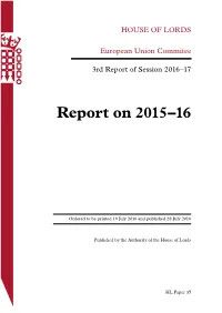 Report on 2015-16