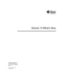 Sun Microsystems Solaris 10 What's