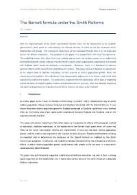 The Barnett Formula Under the Smith Reforms