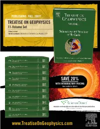 TREATISE on GEOPHYSICS 11-Volume Set