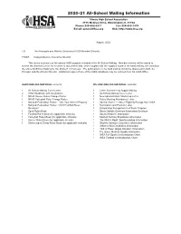 2020-21 All-School Mailing Information